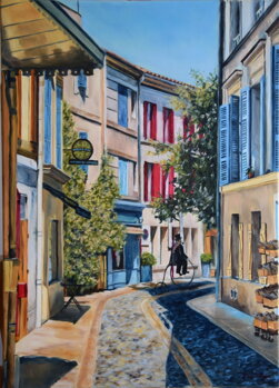 Obraz, olej na plátne, Späť do budúcnosti, autor Silvia Habán