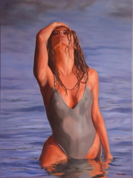 Obraz - olej na plátne, Poď sa so mnou kúpať, autor Silvia Habán