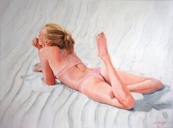 Olej na plátne, Slň sa so mnou, autor Silvia Habán