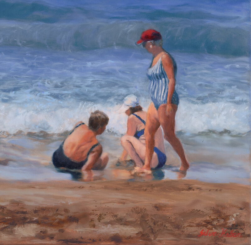 Silvia Habán - Golden girls 2, olej na plátne, 40x60 cm