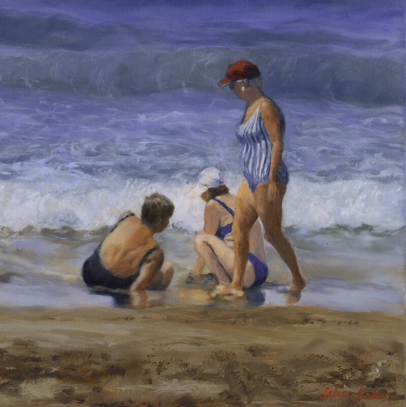 Silvia Habán - Golden girls 2, olej na plátne, 40x60 cm